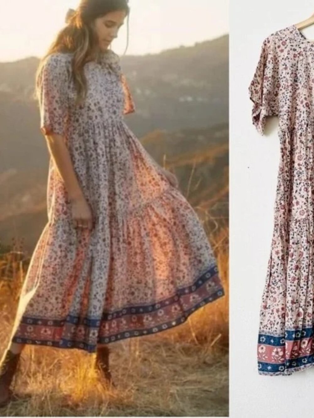 Christy Dawn Theo Dress in Sand Anemone Vine – XSmall - Picture 2 of 2